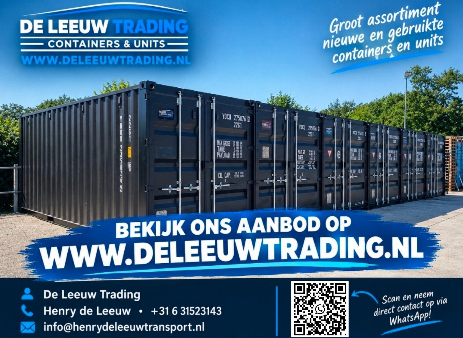 Geïsoleerde 20ft Zeecontainer | diverse kleuren leverbaar!, Ophalen of Verzenden, Hout, Containerberging