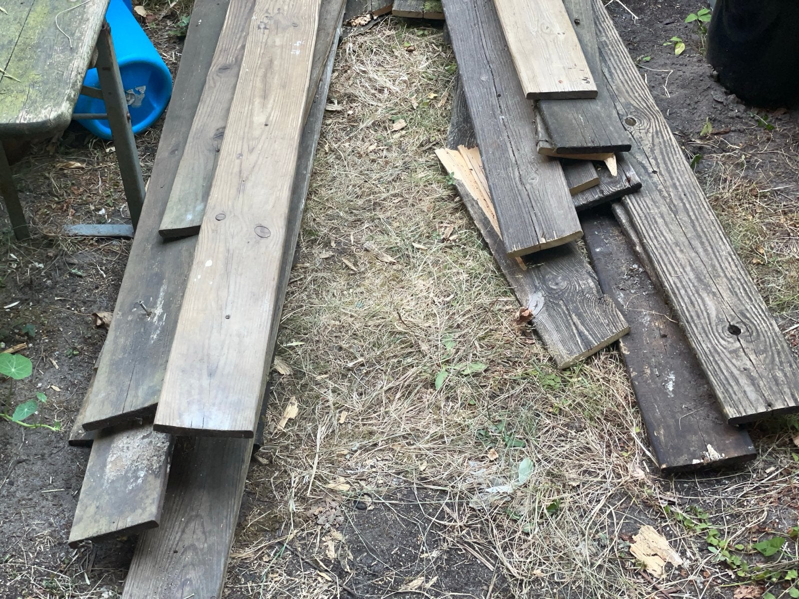 Oude vlonderplanken - Diverse maten, Ophalen, Gebruikt, Hout