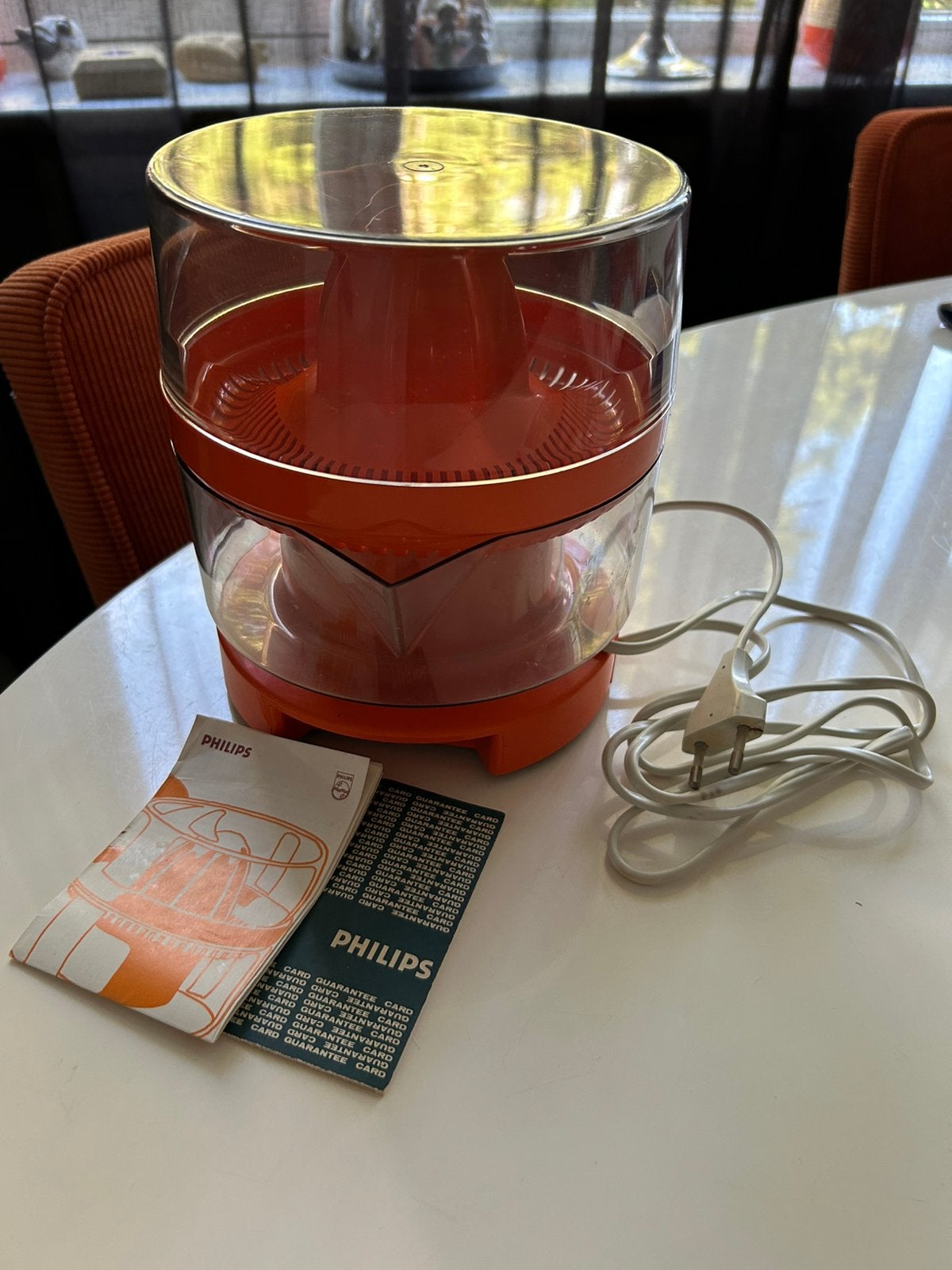 Vintage Philips citruspers sinaasappelpers oranje, Ophalen of Verzenden, Overige merken, Oranje, Overige typen