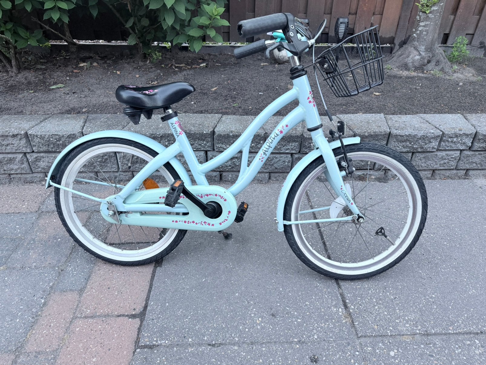 Alpina Ocean meisjesfiets 18 inch – lichtblauw, Ophalen, Terugtraprem, Gebruikt, Handrem