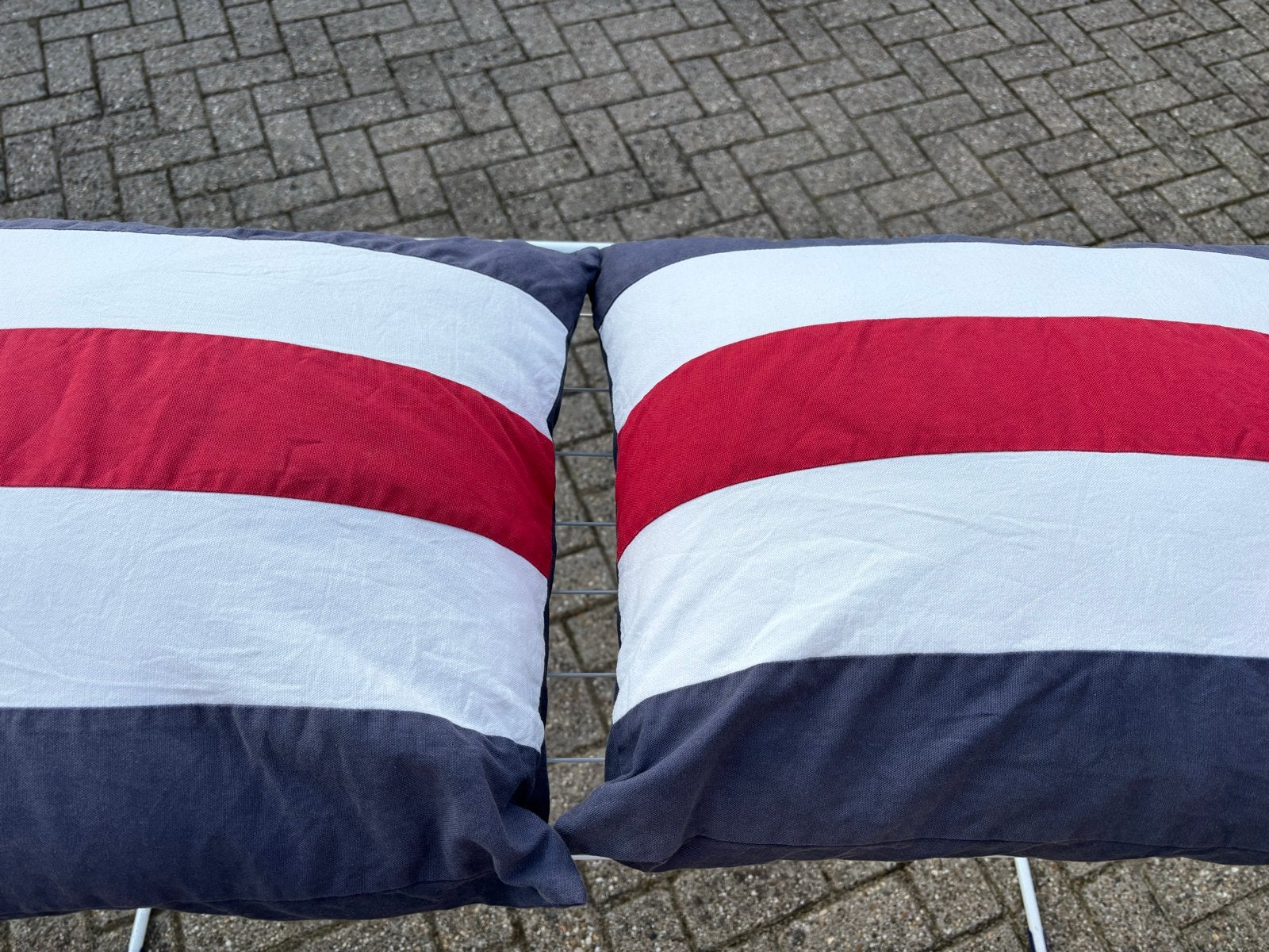 2 Sierkussens 45x55 cm voor boot/caravan, z.g.a.n., Watersport en Boten, Ophalen, Zo goed als nieuw