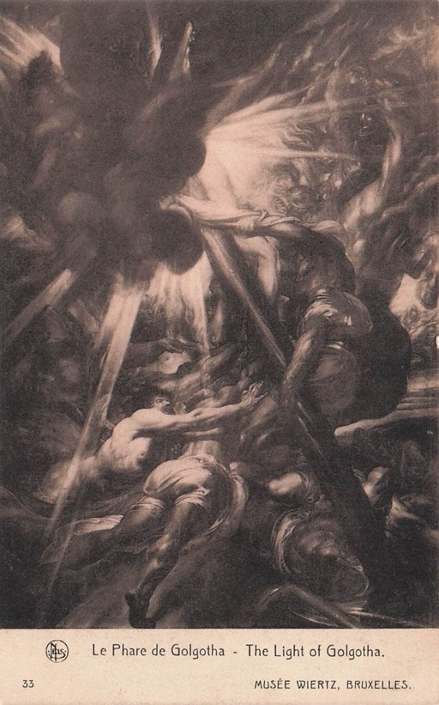 703-294-023 Le Phare de Golgotha Musee Wiertz Bruxelles, Verzenden, Voor 1920, Overig Europa