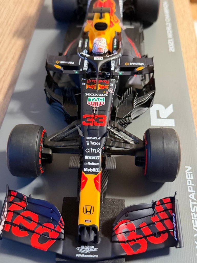 M. Verstappen - RB/1:18 - Abu Dhabi WC 2021 Spark, Verzenden, Zo goed als nieuw, Auto, Overige merken