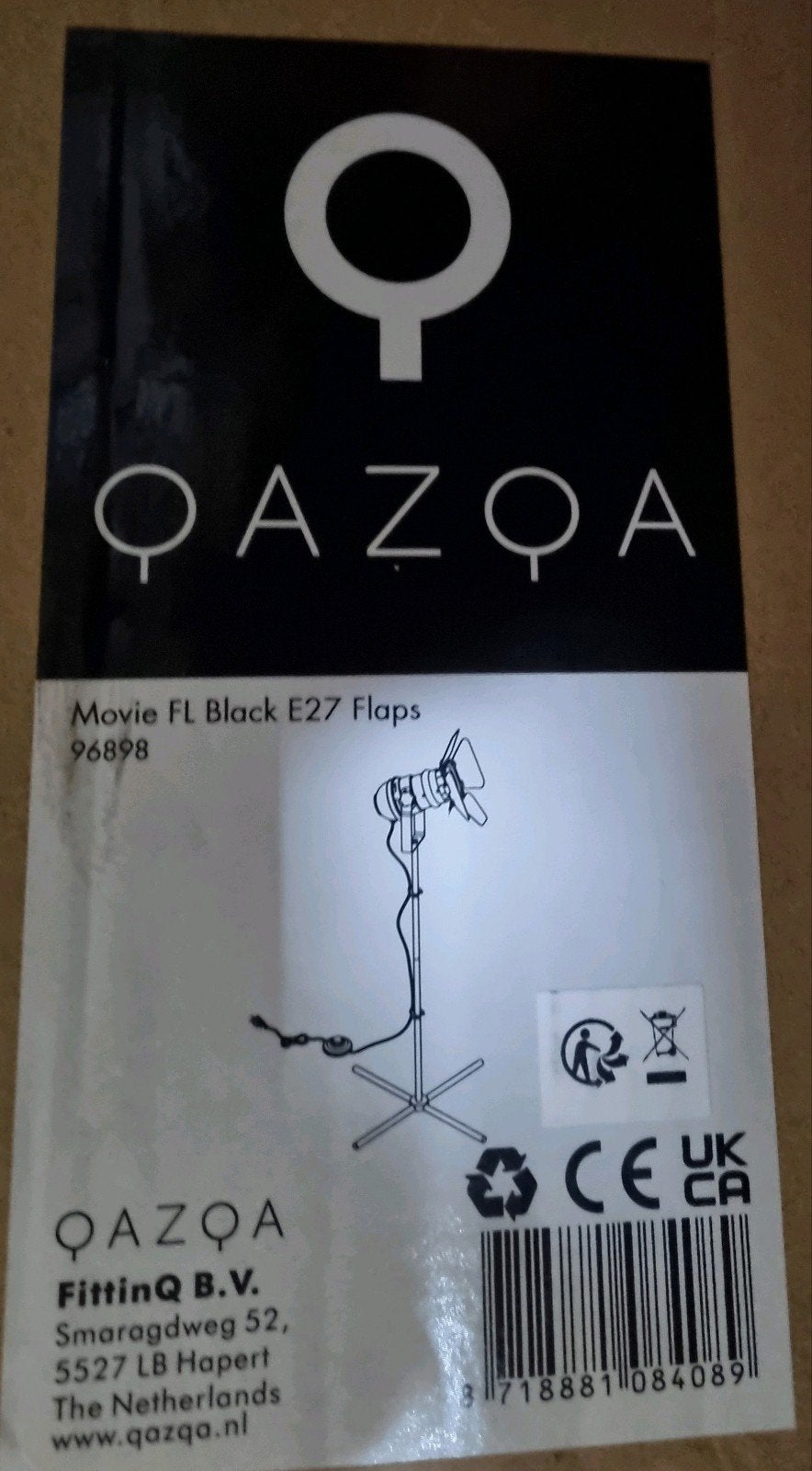 Qazqa industriële vloerlamp, Huis en Inrichting, Overige materialen, Nieuw, Ophalen of Verzenden, 150 tot 200 cm