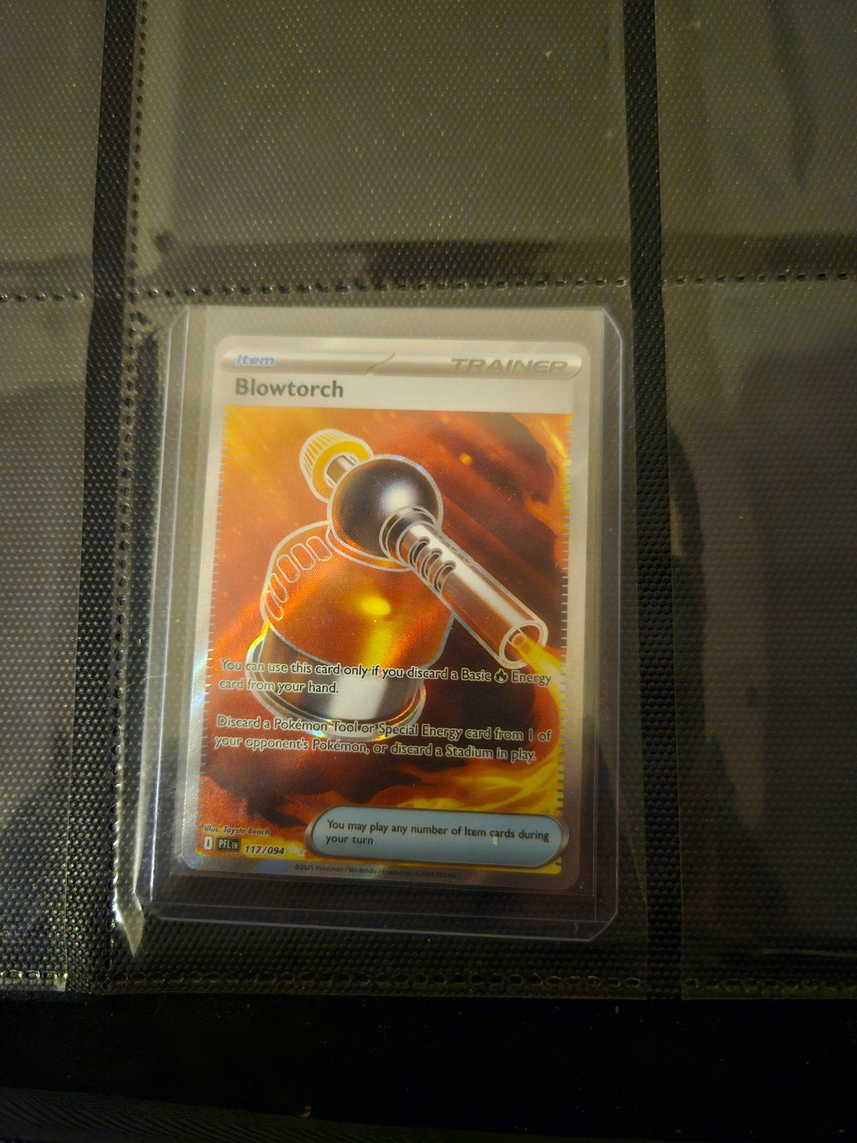 Pokemon Blowtorch 117/094 Phantasmal Flames, Ophalen of Verzenden, Zo goed als nieuw, Losse kaart, Foil