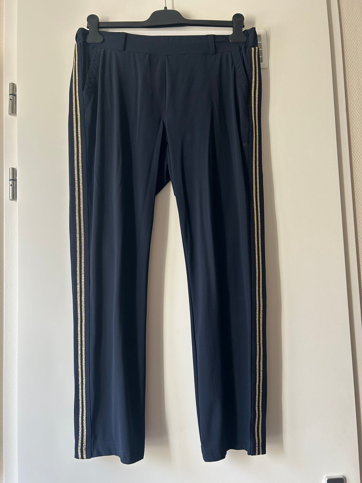 Donkerblauwe Studio Anneloes Travel Broek Gouden Streep mt L, Blauw, Maat 42/44 (L), Ophalen of Verzenden, Lang