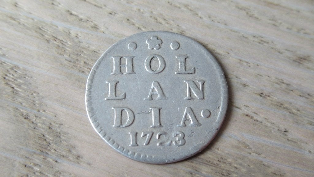 Zilveren provinciale 2 stuiver 1723 Hollandia / bodemvondst, Ophalen of Verzenden, Vóór koninkrijk, Overige waardes, Losse munt