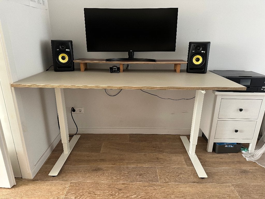 IKEA SKARSTA zit-sta bureau 160x80 cm, Ophalen, Zit-sta bureau, 160 cm, Gebruikt