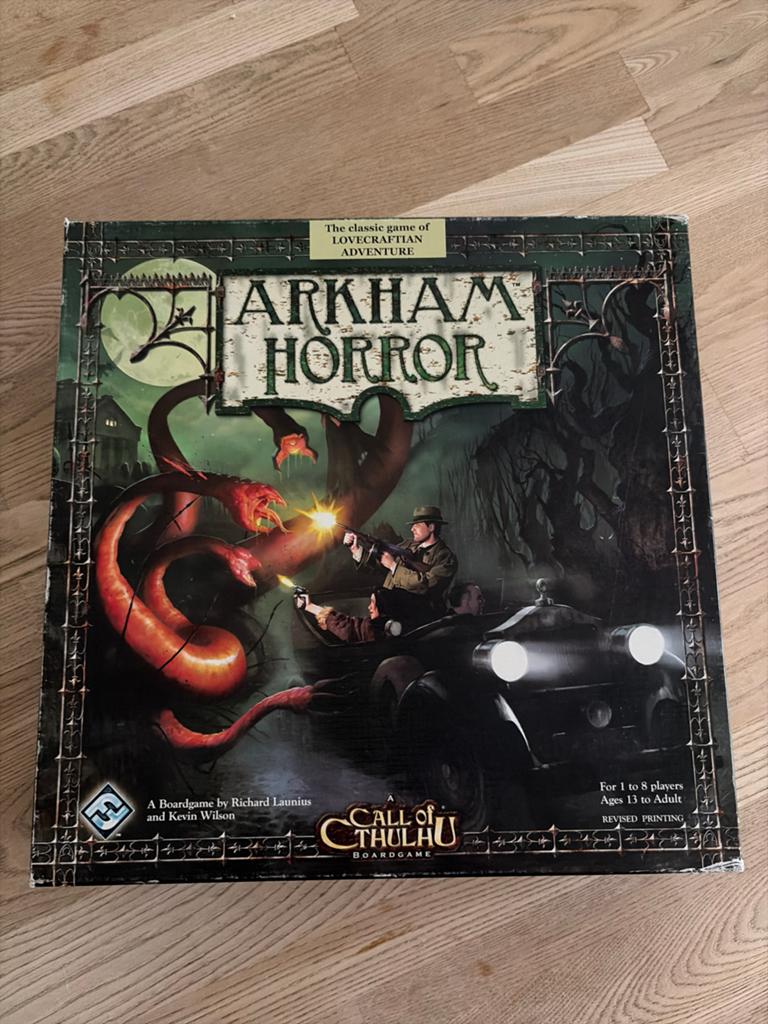 Arkham Horror Bordspel - Lovecraftiaans Avontuur, Een of twee spelers, Ophalen of Verzenden, Zo goed als nieuw