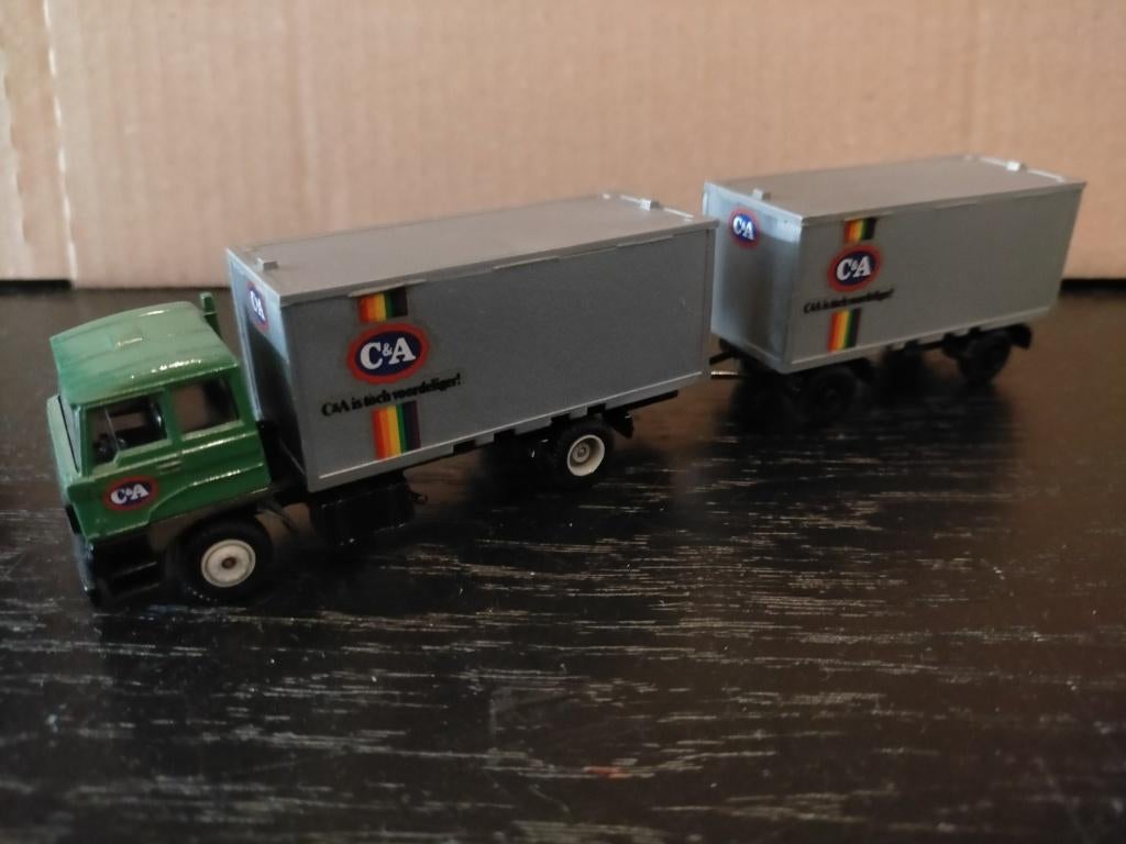 Efsi Daf 3300 + aanhanger C&A, Hobby en Vrije tijd, Modelauto's | 1:87, Ophalen of Verzenden, Gebruikt, Bus of Vrachtwagen, Efsi