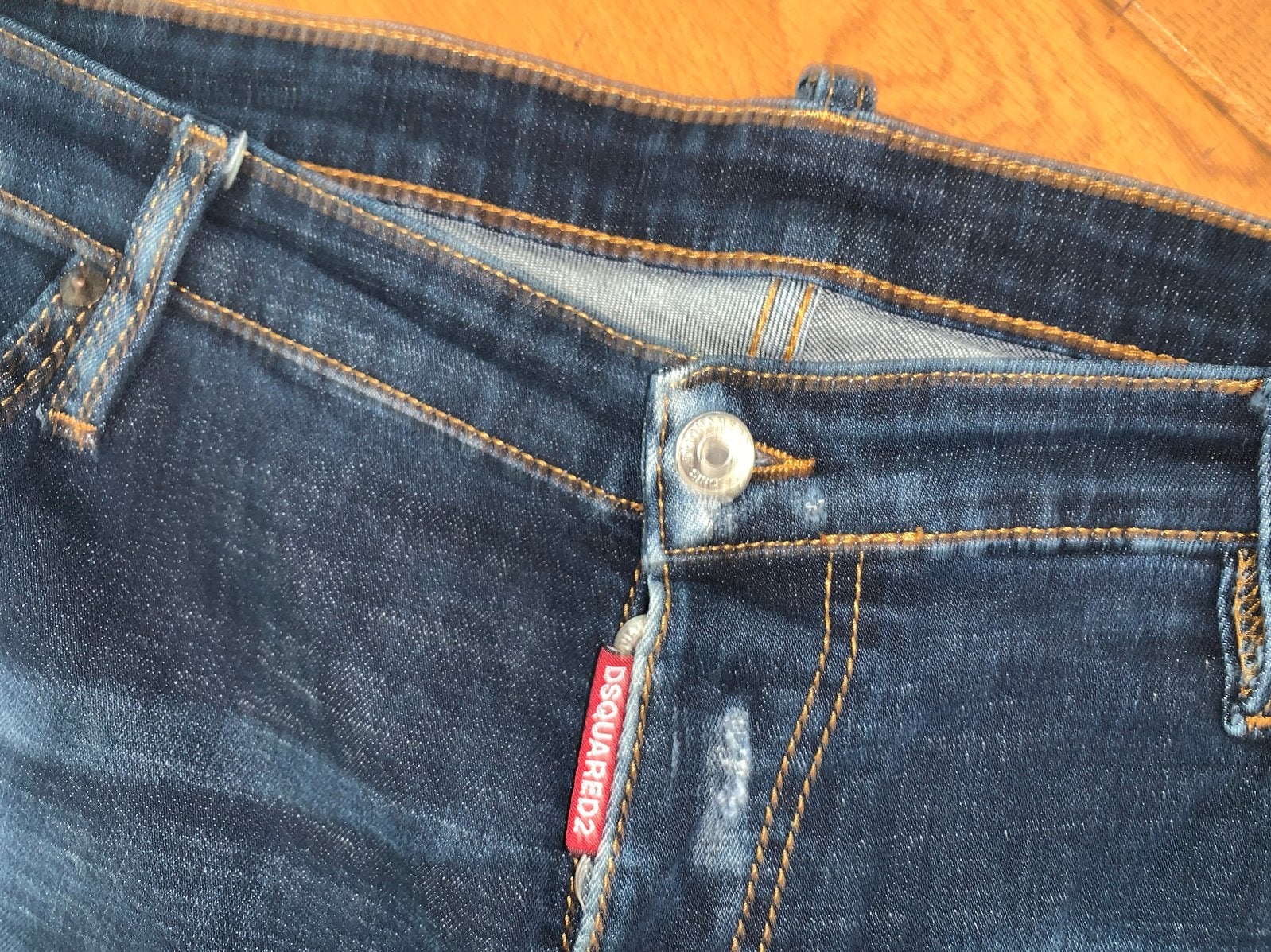 Dsquared2 Tidy Biker Jeans - Maat 54 origineel, Ophalen of Verzenden, Zo goed als nieuw, Blauw, Overige jeansmaten