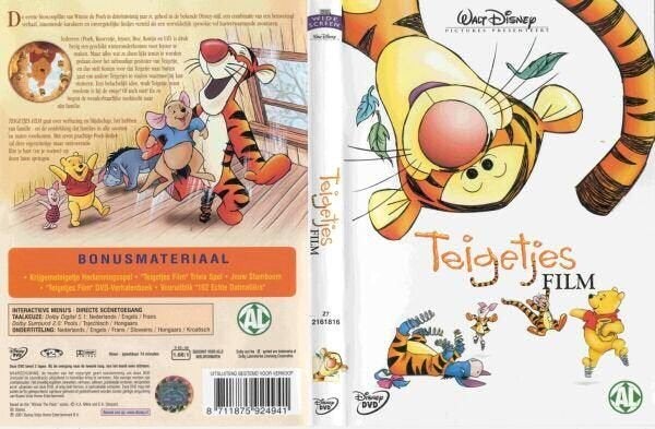 Teigetjes Film (Tigger Movie) DVD, Europees, Tekenfilm, Verzenden, Alle leeftijden
