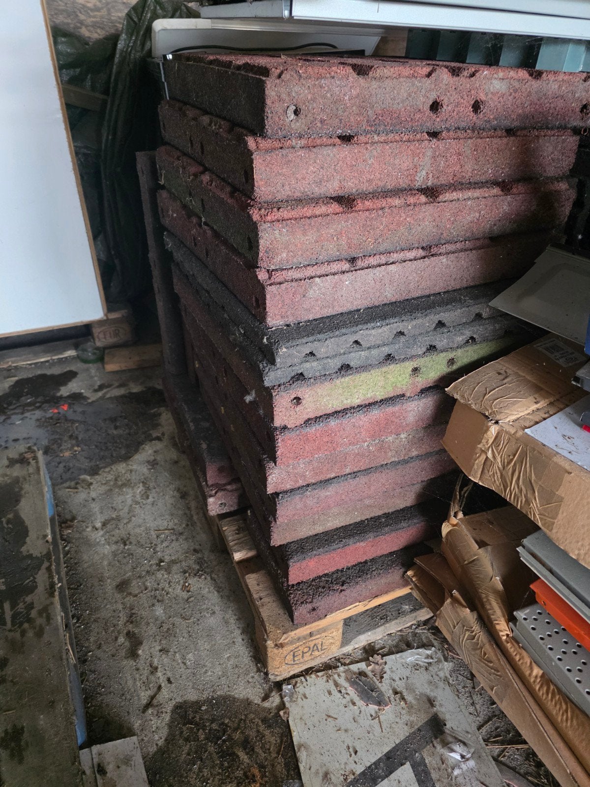 rubberen tegels, Ophalen, Rubber, Overige typen