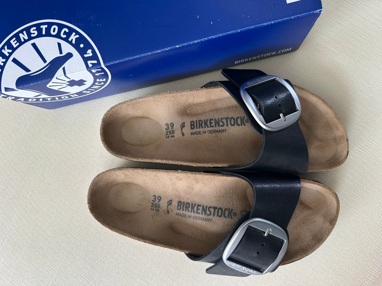 Birkenstock Madrid Big Buckle Slippers Maat 39 Zwart Nieuw, Kleding | Dames, Schoenen, Slippers, Zwart, Nieuw, Ophalen of Verzenden