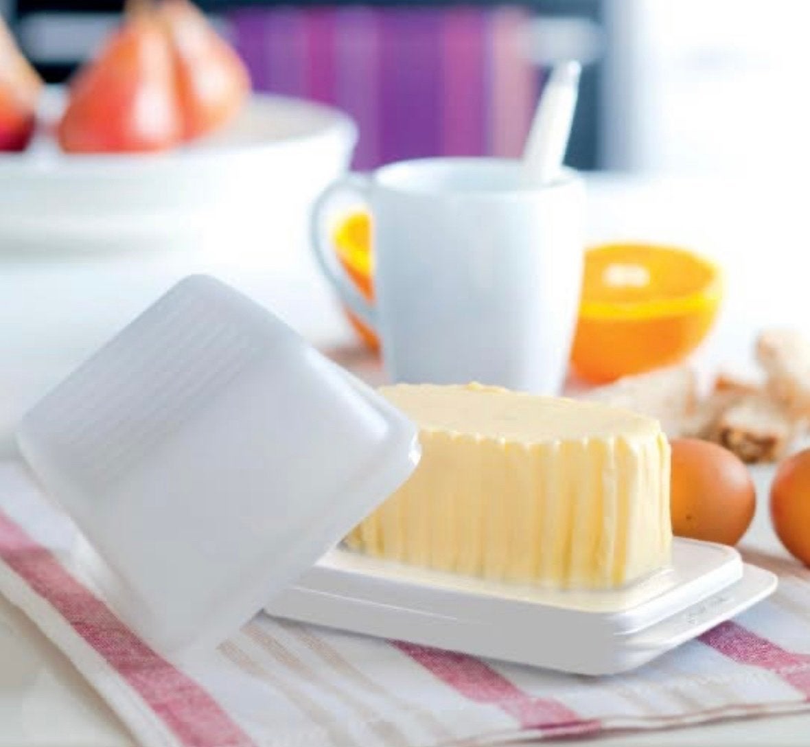 Tupperware Splinternieuwe Boterdoos - Wit, Nieuw, Ophalen of Verzenden, Met deksel, Wit