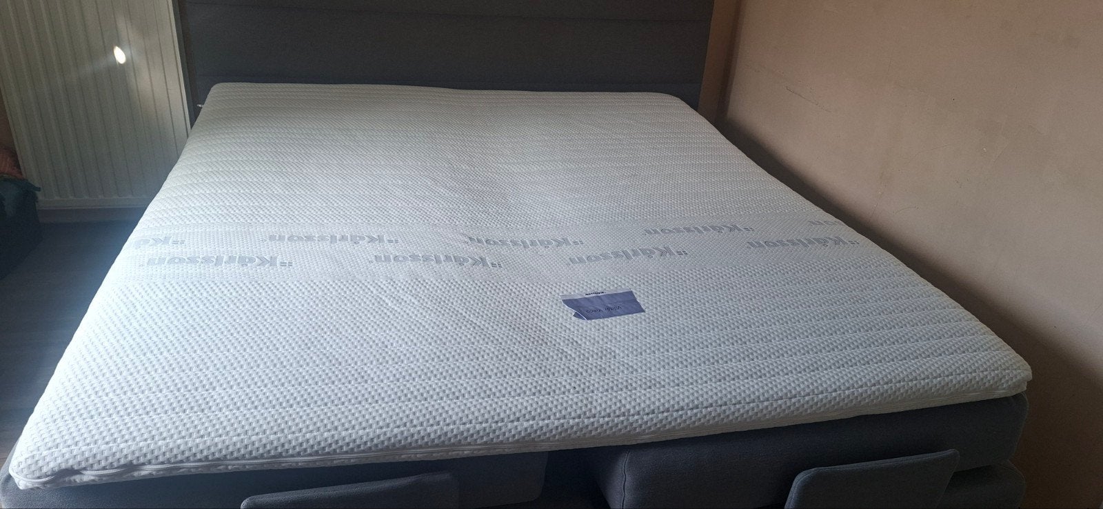 Elektrisch verstelbaar boxspringbed met matrassen en topper, Ophalen, Tweepersoons, 180 cm, Verstelbaar
