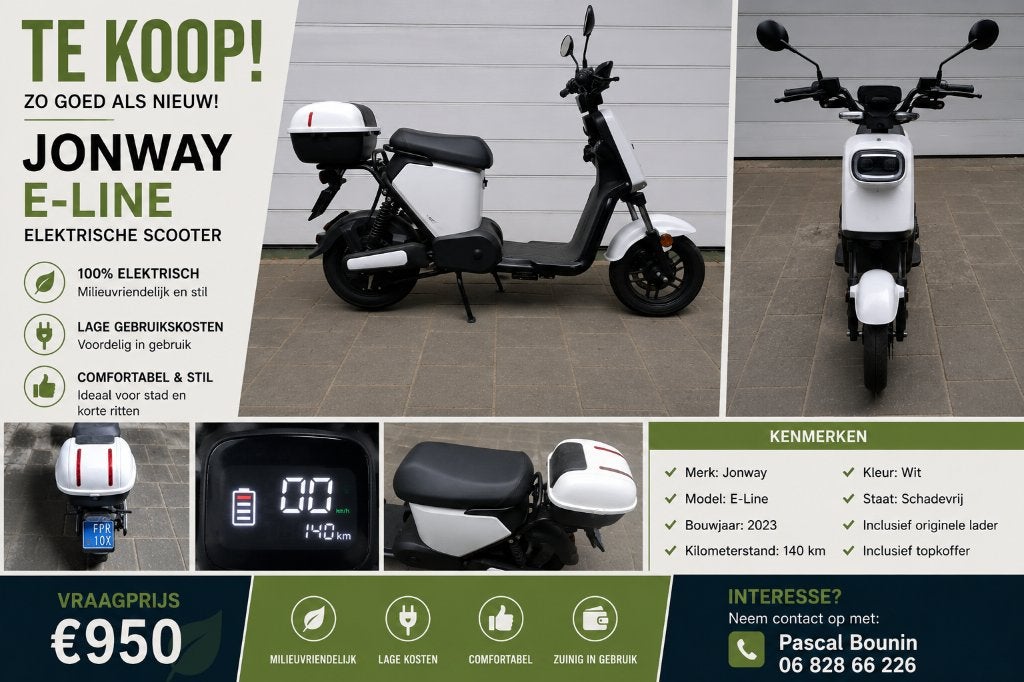 elektrische scooter, Overige merken, Elektrisch, Ophalen of Verzenden, Zo goed als nieuw