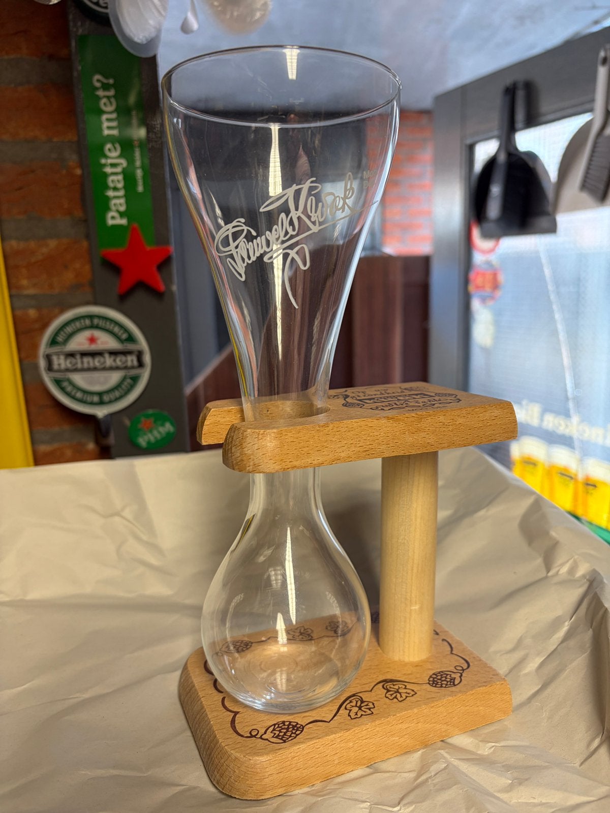 Pauwel kwak glas, Verzamelen, Ophalen of Verzenden, Nieuw, Bierglas