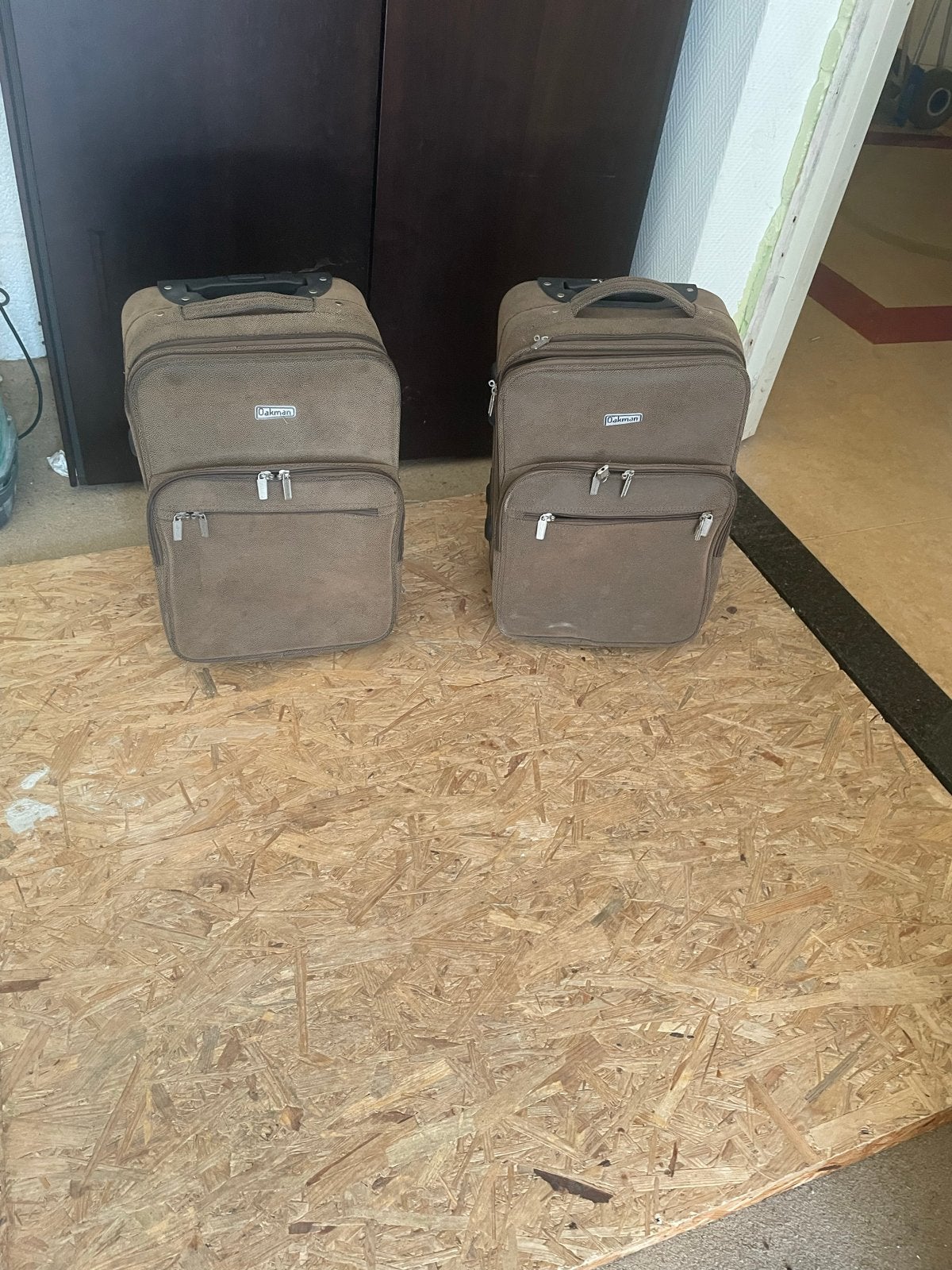 Set van 2 Oakman handbagage koffers, Sieraden, Tassen en Uiterlijk, Koffers, Ophalen, Overige materialen, Gebruikt, 50 tot 60 cm