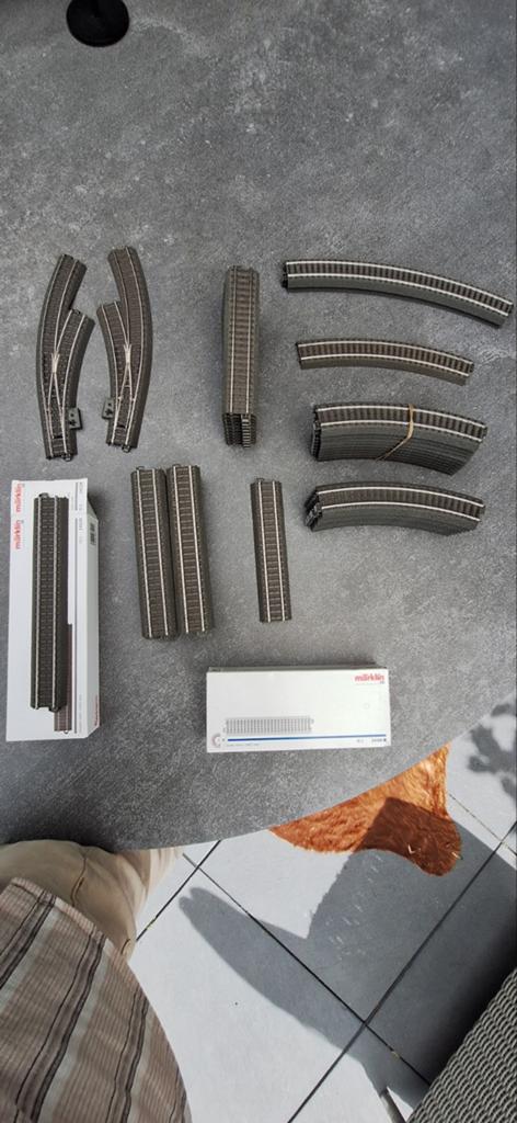 Märklin H0 C-rails pakket met rechte en gebogen rails, Wisselstroom, Rails, Ophalen of Verzenden, Zo goed als nieuw