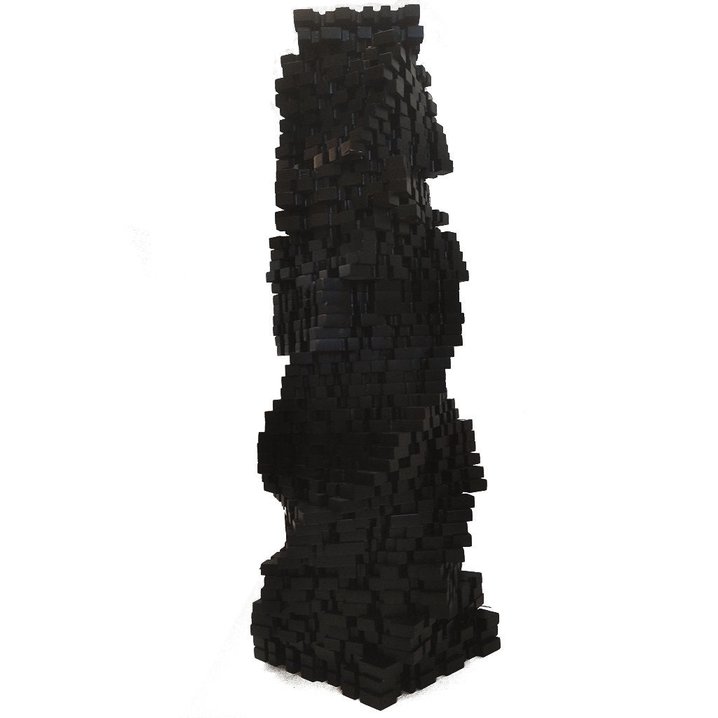 Waanzinnige geometrisch vintage Sculptural art design kunst, Ophalen, Gebruikt, Zwart, Hout