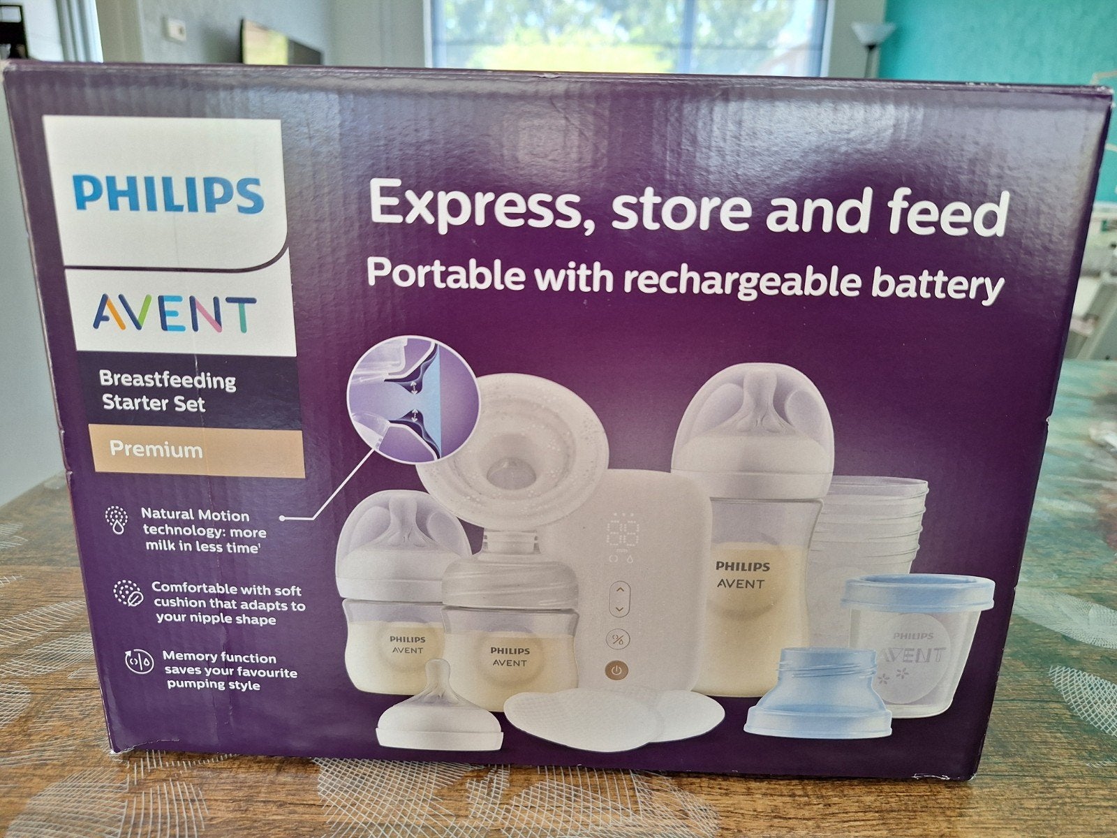 Philips Avent Borstkolf Starter Set Premium + extra's, Ophalen, Draagbaar, Borstkolf, Philips Avent