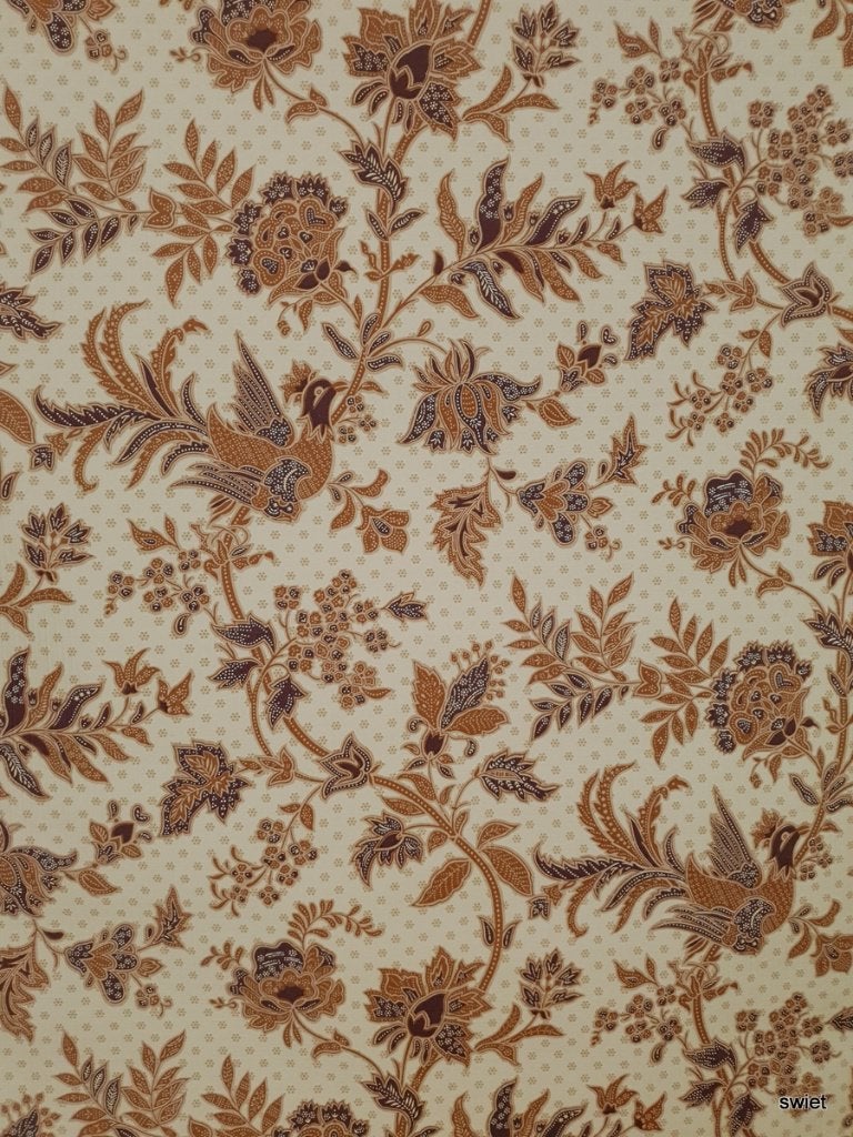 10343 Vintage behang met takken en vogels in guirlande swiet, Ophalen of Verzenden, Beige