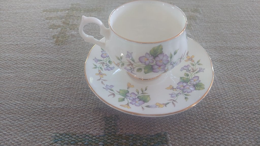 Mooie Springfield Bone China theekop en schotel, vintage., Antiek en Kunst, Ophalen of Verzenden