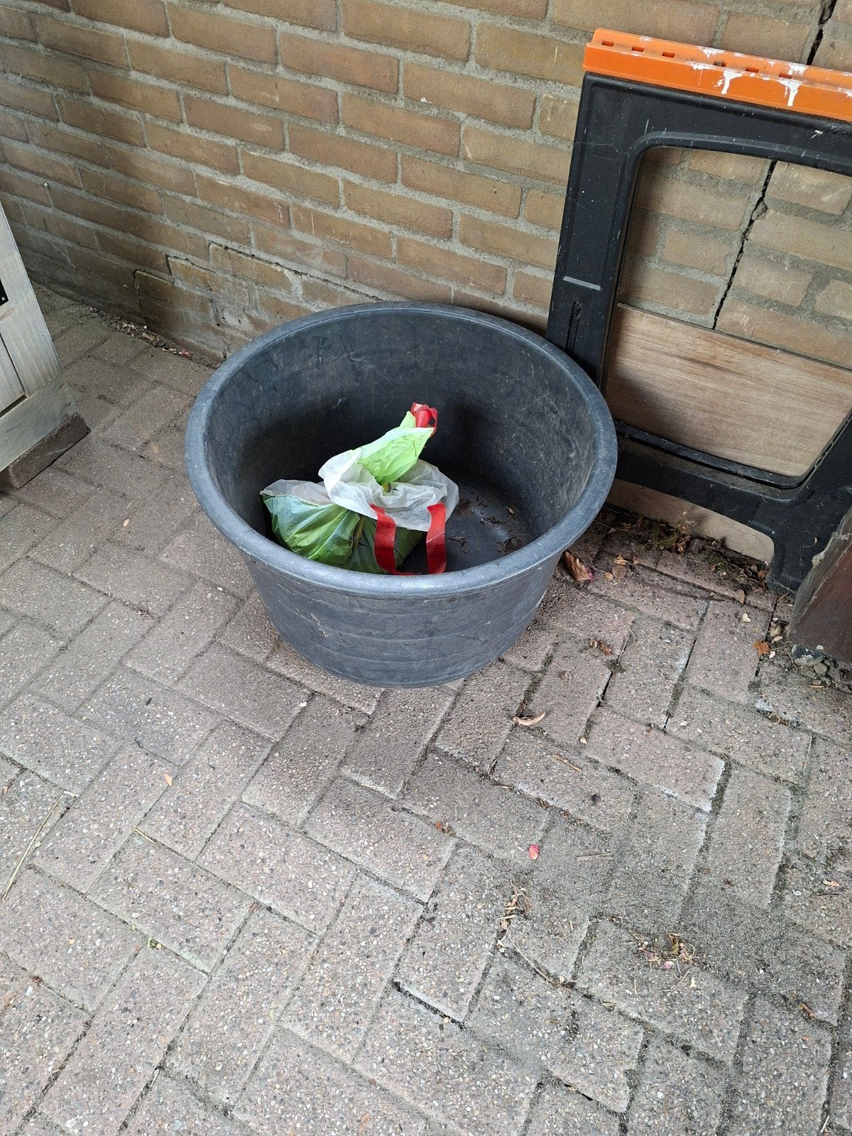speciekuip, Ophalen, Gebruikt, Bakstenen