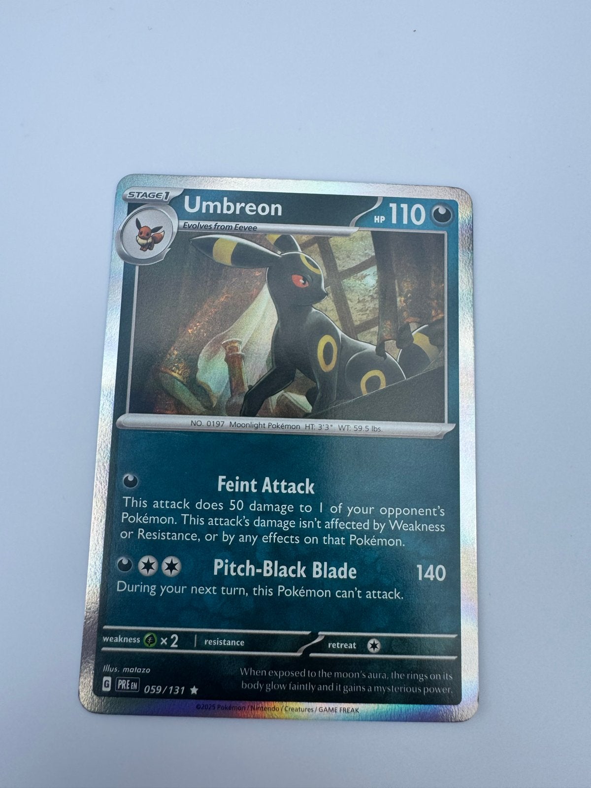 Pokémon Kaart Umbreon VMAX (Foil) - Zo goed als nieuw, Ophalen of Verzenden, Zo goed als nieuw, Losse kaart, Foil