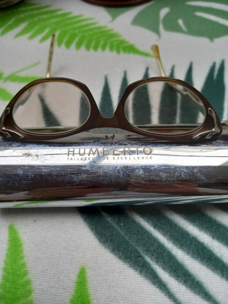 Zonnebril Optura voor dames in brillenkoker van Humberto., Overige merken, Gebruikt, Zonnebril, Overige kleuren