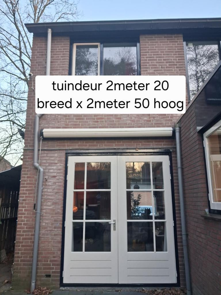 Hardhouten dubbele tuindeuren (zonder kozijn), Ophalen