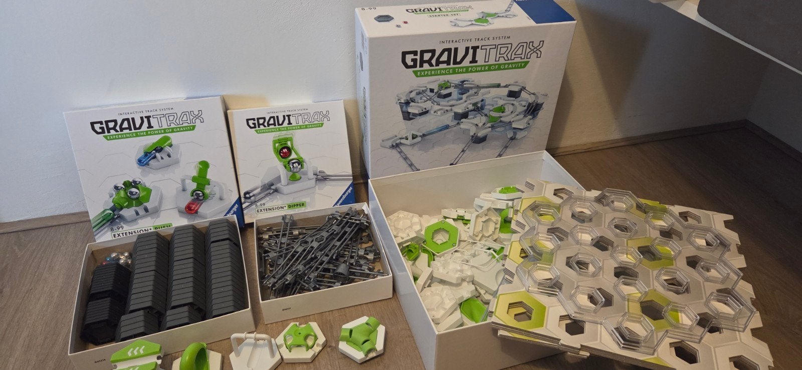 Gravitrax met diverse uitbreidingen, Ophalen of Verzenden, Zo goed als nieuw, Bouwen