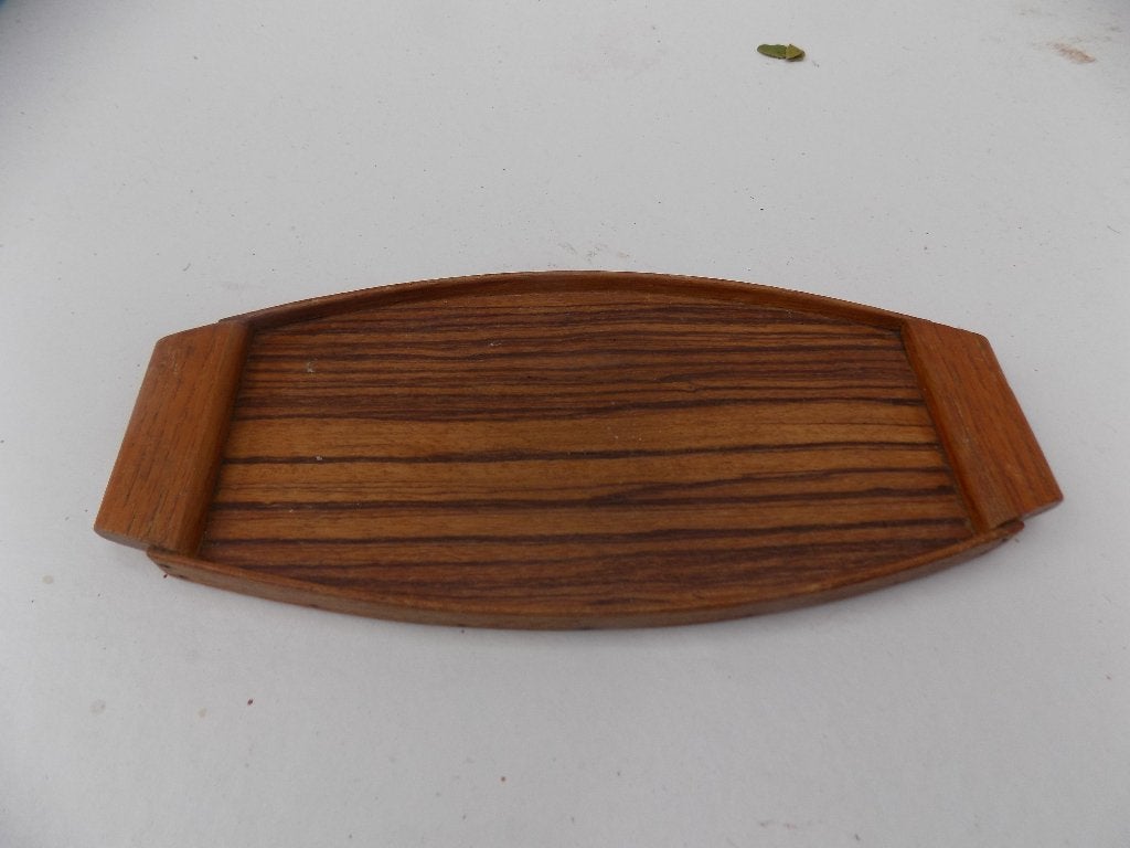 Dienblad teak vintage retro, Ophalen of Verzenden, Gebruikt