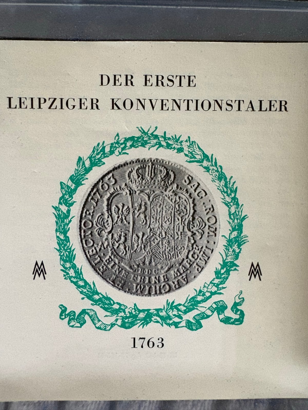 Zeldzame Leipziger Konventionstaler 1763 Munt met Boek, Postzegels en Munten, Ophalen, Boek of Naslagwerk