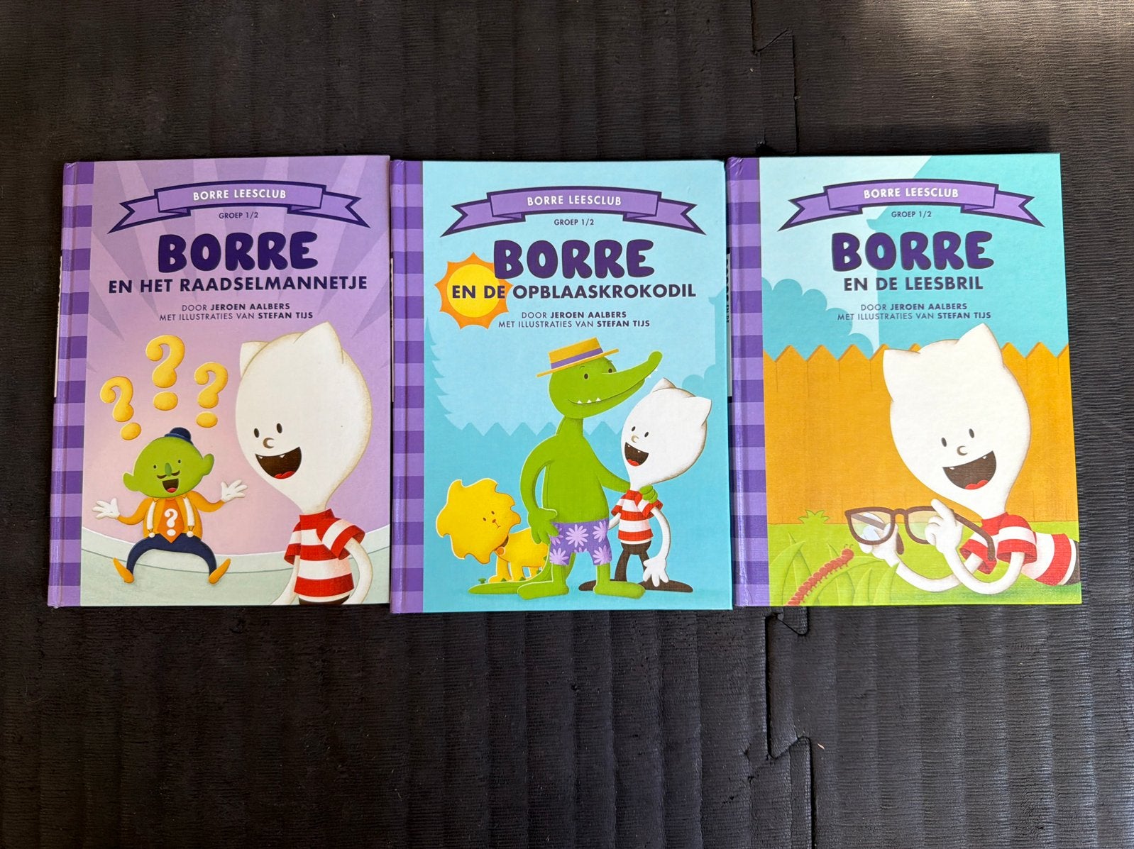 3 Borre Leesclub Boekjes - Jeroen Aalbers - Groep 1/2, Ophalen, Zo goed als nieuw, Fictie algemeen