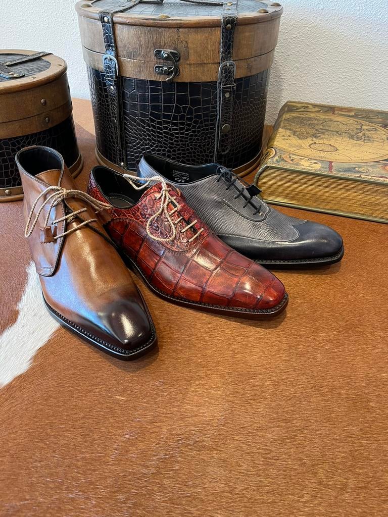 Harris italiaanse herenschoenen maat 42,5, Kleding | Heren, Schoenen, Nieuw, Bruin, Ophalen of Verzenden