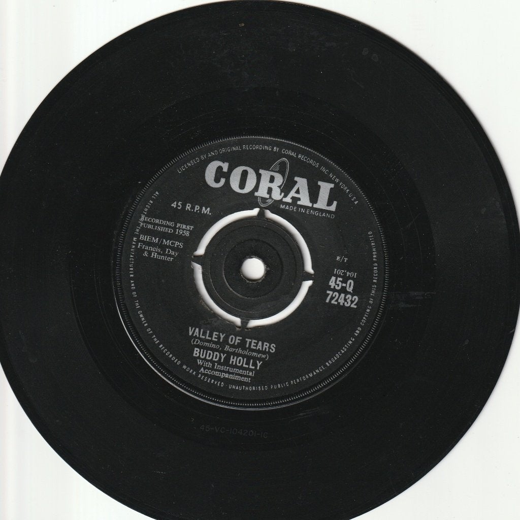 Buddy Holly - Baby I Don't Care/ Valley Of Tears -1961, Cd's en Dvd's, Vinyl Singles, Ophalen, Gebruikt, Pop