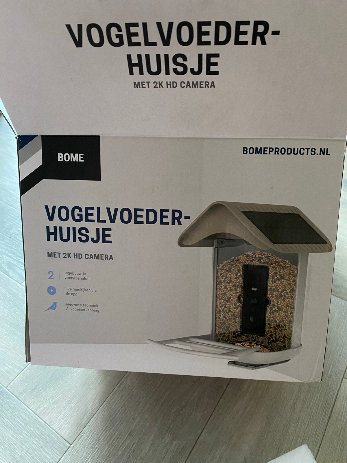BOME Vogelvoederhuisje met 2K HD Camera en AI Herkenning, Tuin en Terras, Ophalen of Verzenden, Nieuw