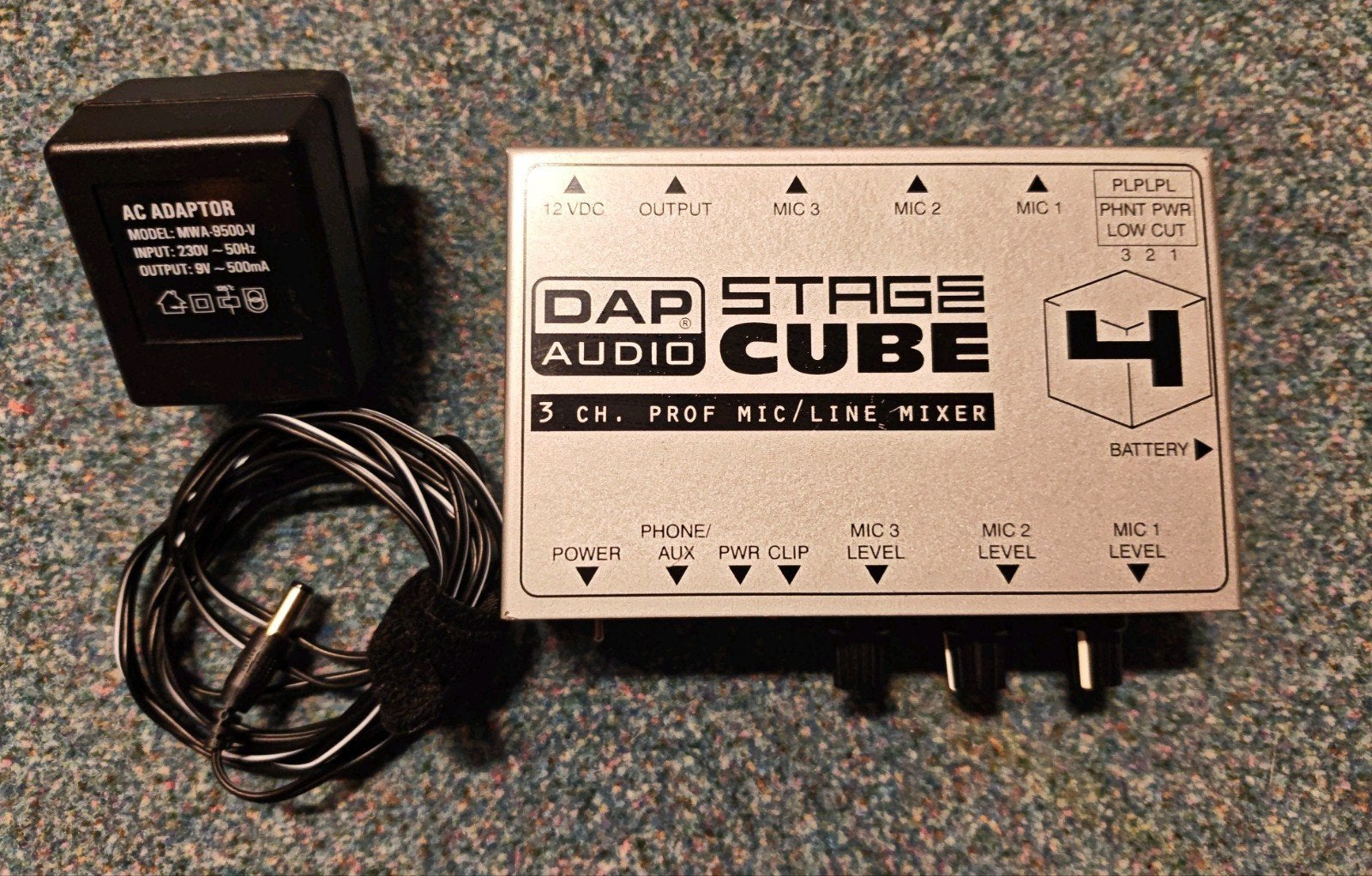 DAP Audio Stage Cube SC-4 3-kanaals microfoon/lijn XLR mixer, Ophalen of Verzenden, Gebruikt, Minder dan 5 kanalen, Microfooningang