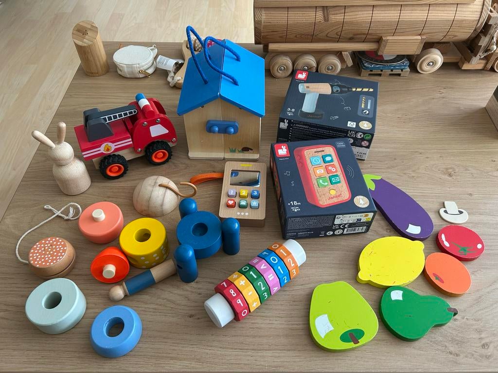 Diverse houten speelgoedset voor uren speelplezier, Ophalen of Verzenden, Nieuw, Overige typen