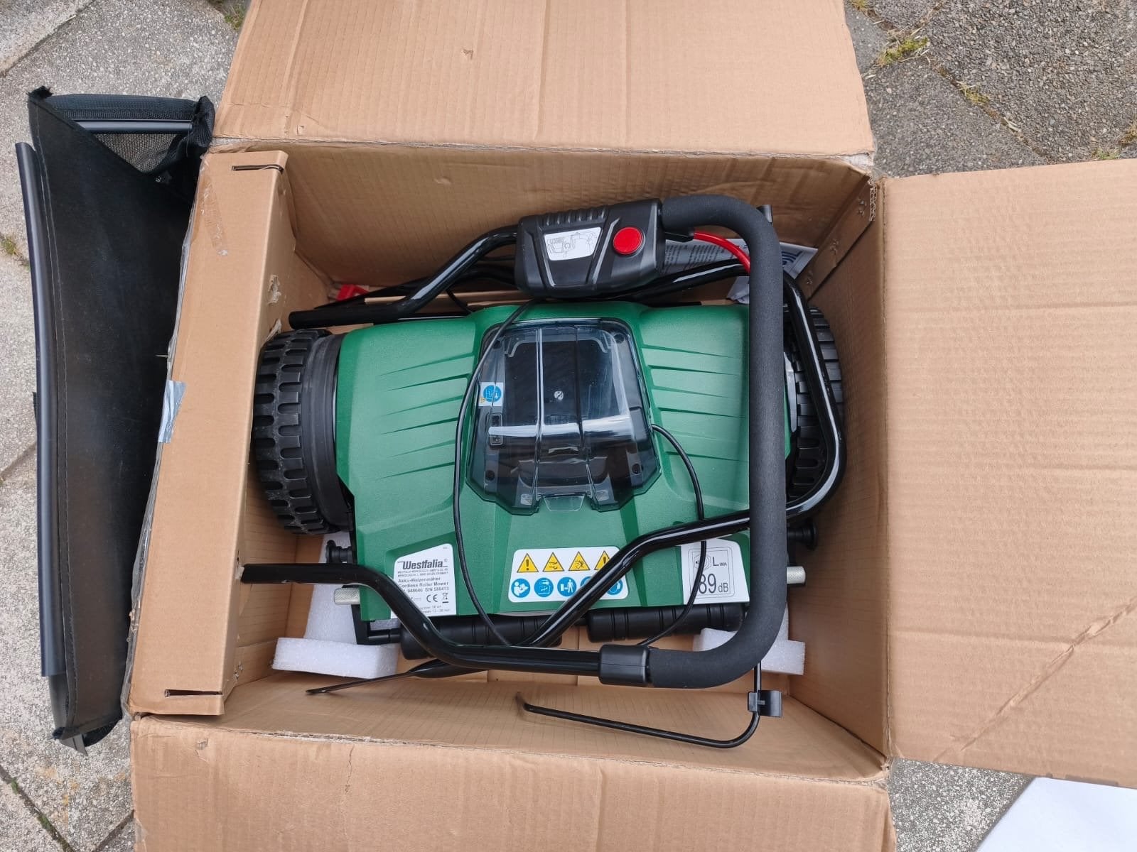 Westfalia Accu-grasmaaier 18V - Nieuw in doos, Cirkelmaaier, Minder dan 30 cm, Accu-grasmaaier, Nieuw