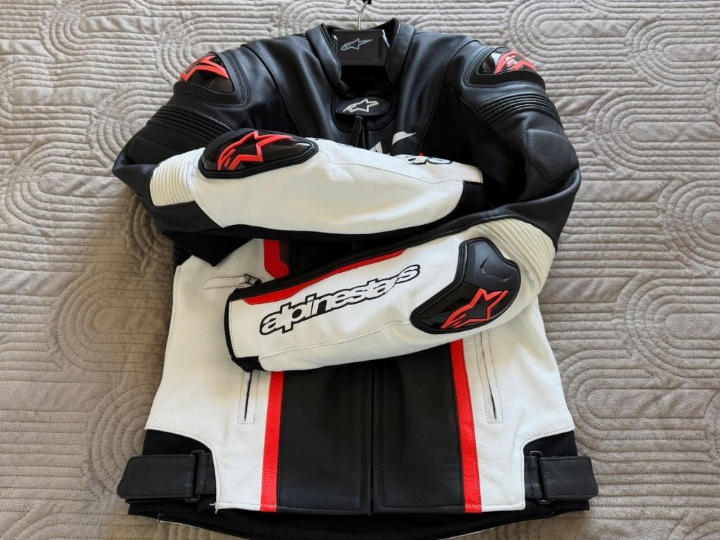 Motorjas Alpinestars Missile V2 Zwart-Wit-Rood - 48, Heren, Jas | leer, Ophalen of Verzenden, Alpinestars