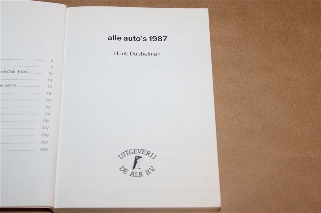 Alle Autos 1987 — KNAC Autojaarboek 408 Modellen, Ophalen of Verzenden, Gelezen, Overige merken