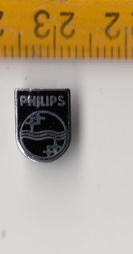 Philips emaille Radio Logo embleem Zwart mini, Ophalen of Verzenden