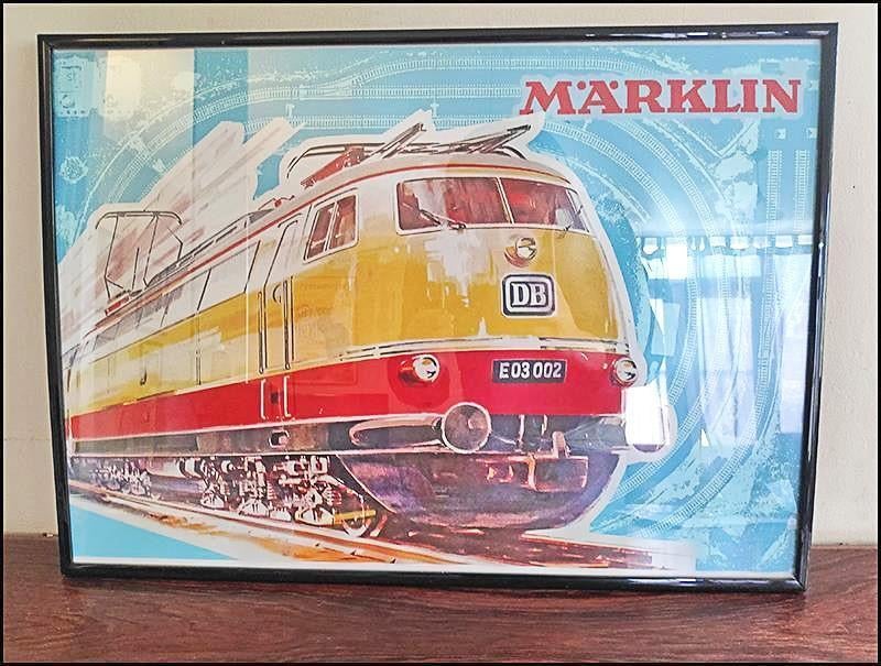 Prachtig MARKLIN Reclame Poster Affiche in Frame mooi kado, Wisselstroom, Verzenden, Märklin, Nieuw