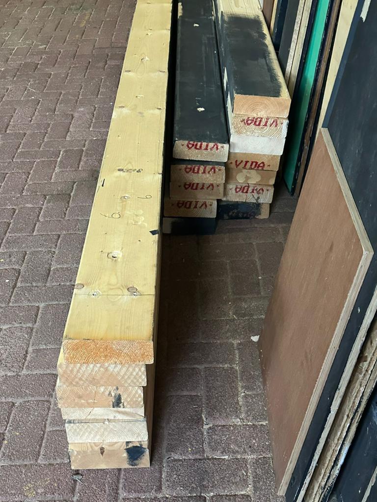 Vuren balken 4500 en 6000lang, Ophalen, Gebruikt, Balk, Vuren