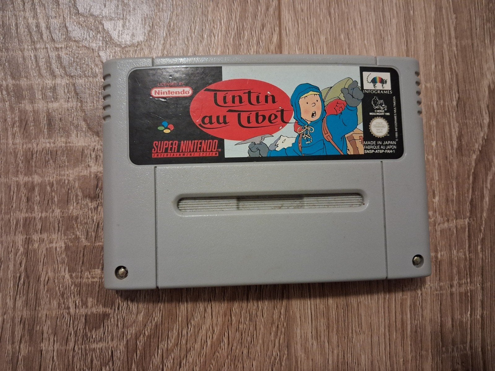 Kuifje in Tibet - Super Nintendo SNES Game Cartridge, Avontuur en Actie, Gebruikt, 1 speler, Ophalen of Verzenden