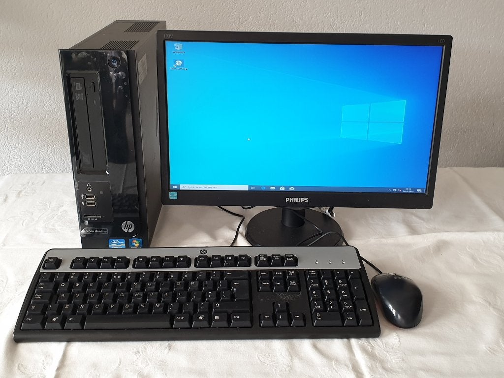 Superklein i3 HP Hele Snelle PC SSD W11 LCD Wi-Fi 22Incl Led, Computers en Software, Desktop Pc's, Gebruikt, Met monitor, Ophalen of Verzenden