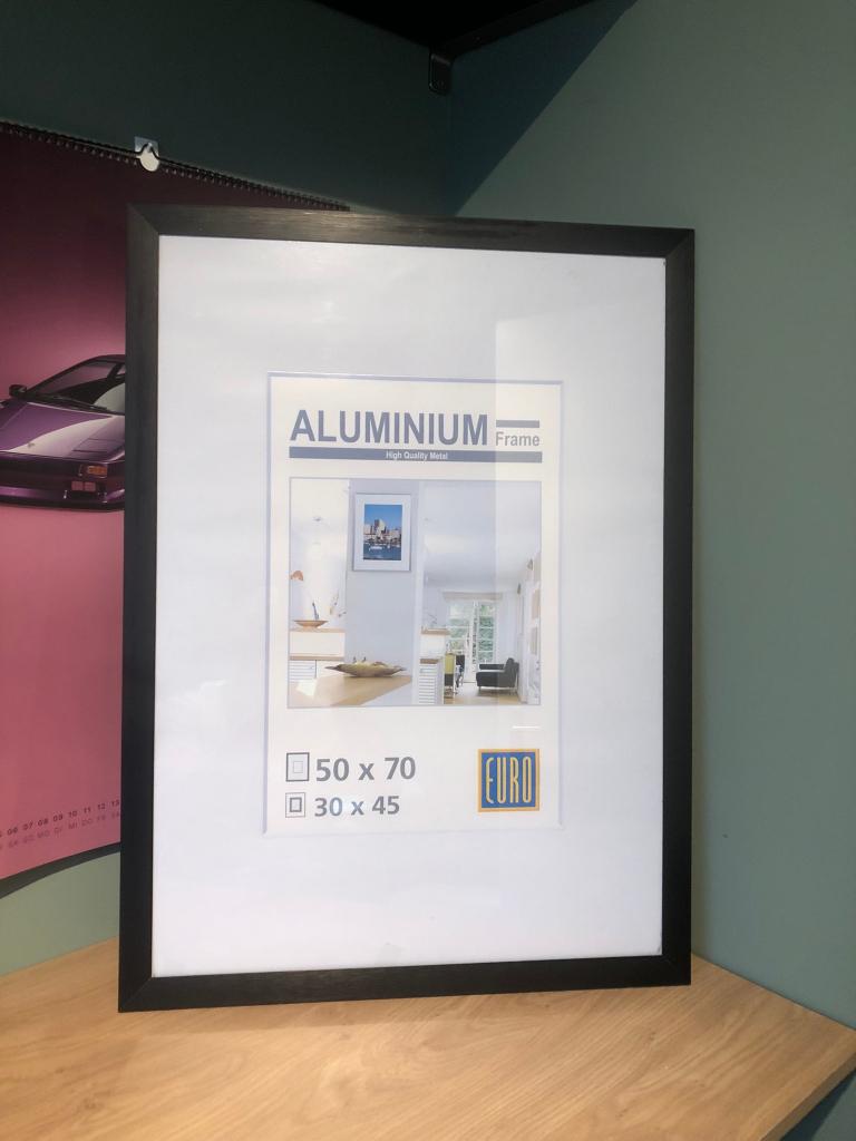 Fotolijst / aluminium frame zwart geborsteld 50x70 cm, Ophalen, Nieuw